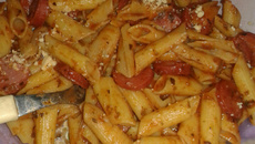 Macarrão com calabresa