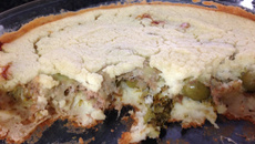 Torta salgada sem glúten de atum e brócolis