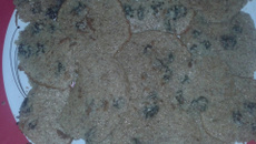 Cookies integrais de passas da Dry