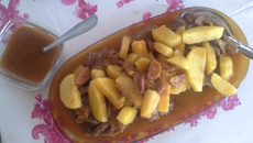 Cupim assado com batatas