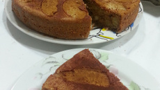 Bolo integral de maçã e banana