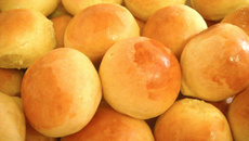 Pão de mandioca e abóbora da Fá