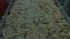 Torta de pão assada