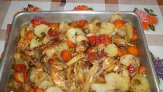 Asa de frango assada no forno