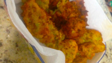 Bolinho de arroz com abobrinha