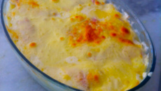 Torta de batata, frango e bacon