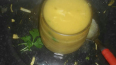 Caldo de aipim com frango