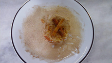 Bolo de soja com maçã