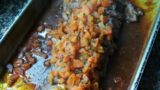 Fraldinha ao molho de vinho