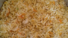 Arroz com cenoura e frango