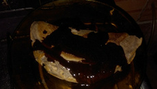 Omelete doce de chocolate