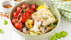 Filé de merluza de forno