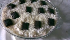 Torta rápido de abacaxi com  chocolate