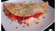 Crepe de tomate seco