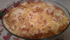 Escondidinho invertido de aipim