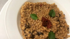 Risoto funghi com tomate seco