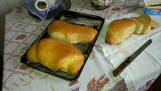 Pão caseiro com leite condensado