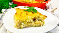 Escondidinho de bacalhau com batata doce