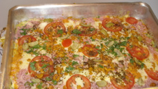 Pizza de massa de abobrinha