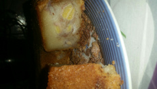 Bolo rápido de banana e canela