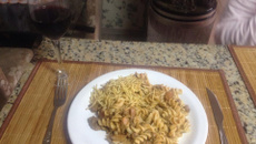 Macarrão dos deuses 4 queijos com pinhão