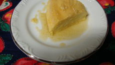 Pudim de milho com coco