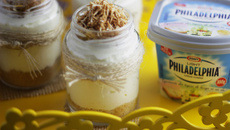 Cheesecake de abacaxi e coco queimado