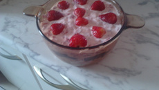 Delícia gelada de morango