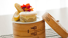 Doce de banana com creme