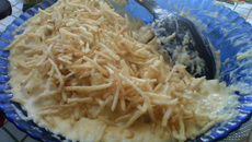 Capeletti recheado de frango ao creme de milho com mussarela