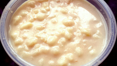 Canjica com leite sem lactose