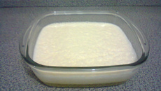 Gelatina em camadas com frutas