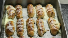 Enroladinho de presunto e queijo