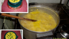 Sopa de inhame, cenoura e creme de leite