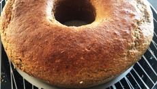 Bolo de aveia com banana