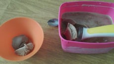 Sorvete de chocolate caseiro