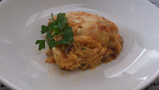 Escondidinho de abóbora e carne seca