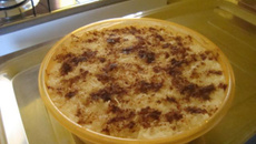 Arroz doce simples com coco