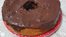 Bolo de cenoura marmorizado