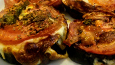 Mini pizza de berinjela