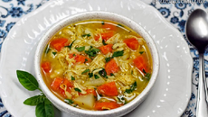 Sopa de frango com macarrão