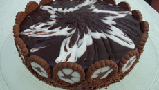 Torta de café com chocolate
