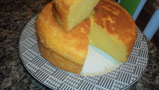 Bolo de fubá com trigo e flocao