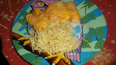 Enroladinho de frango ao creme de milho