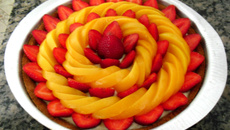 Torta gelada de pêssego