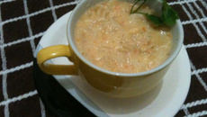 Creme de arroz e tomates