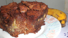 Torta de banana com chocolate