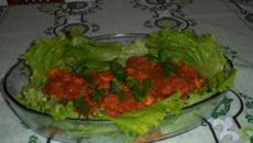 Salmão ao molho vermelho de camrão