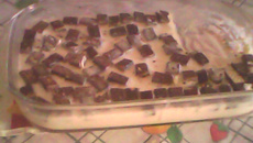 Creme de limão com biscoito wafer com cobertura de chocolate