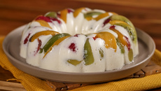 Pudim de salada de frutas 